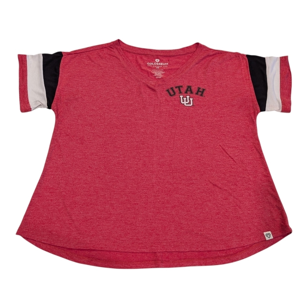 Colosseum Red and Black Utah Utes Tee